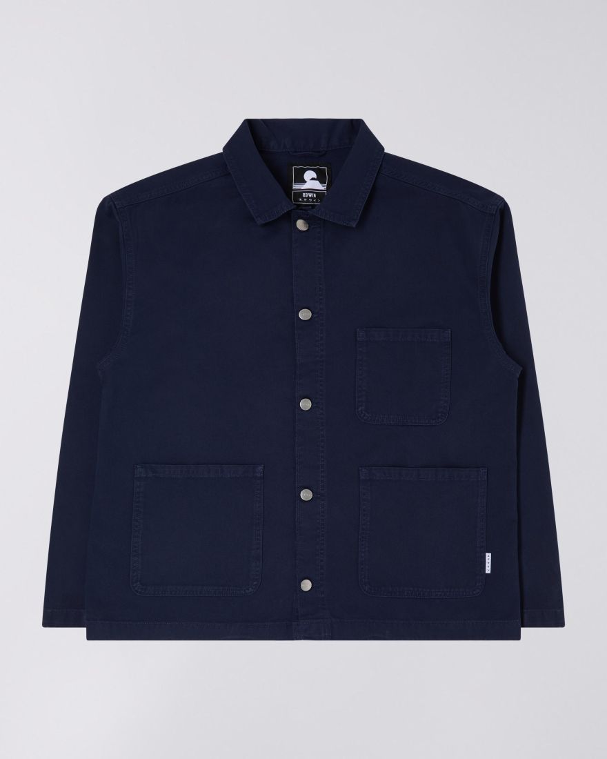 Edwin Trembley Garment Dyed Jacket Maritime Blue
