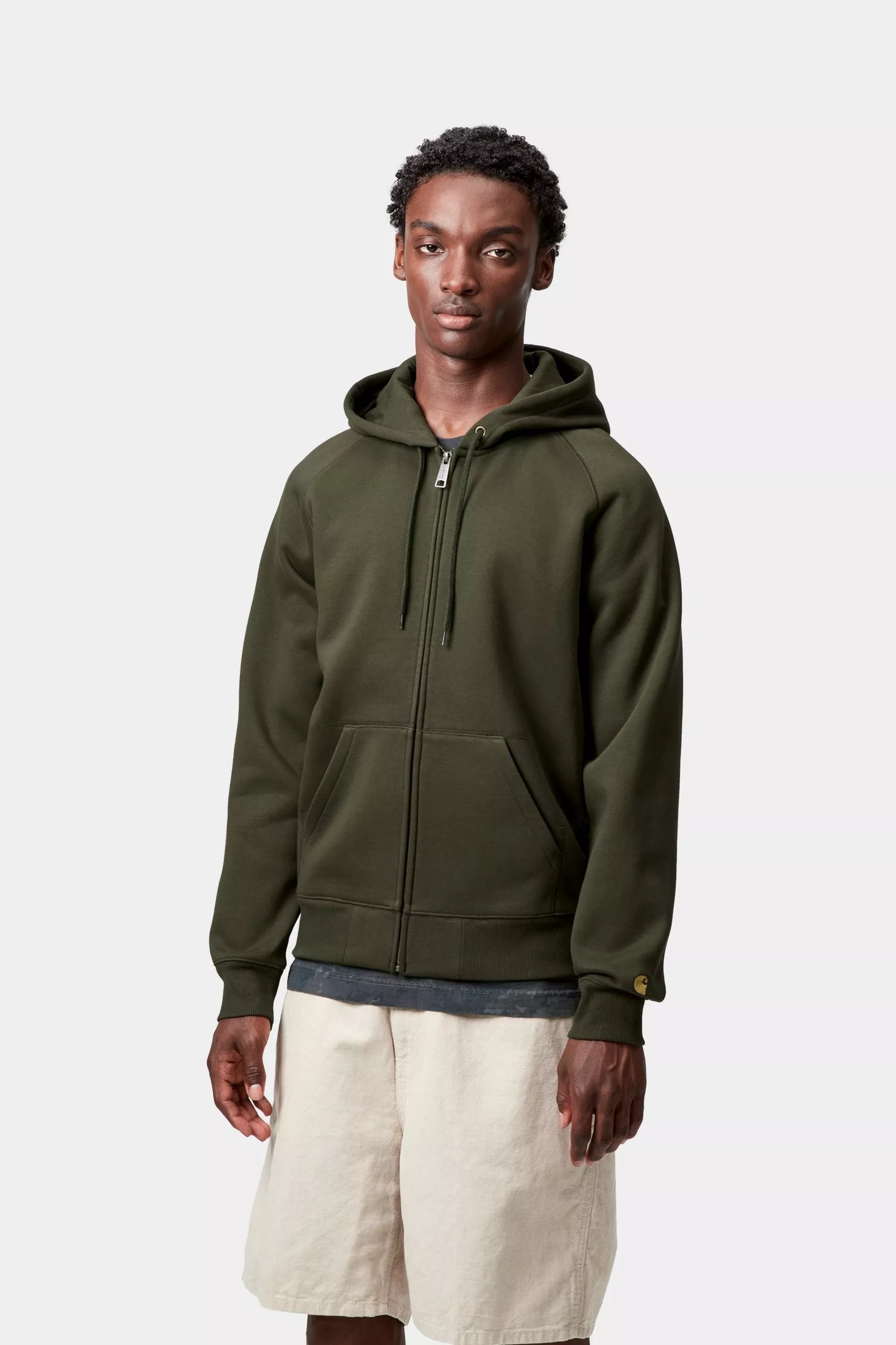 Carhartt WIP Zip Hooded Chase Jacket Olive/Gold