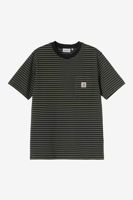 Carhartt WIP Verner Pocket Stripe T-Shirt Black/Opuntia