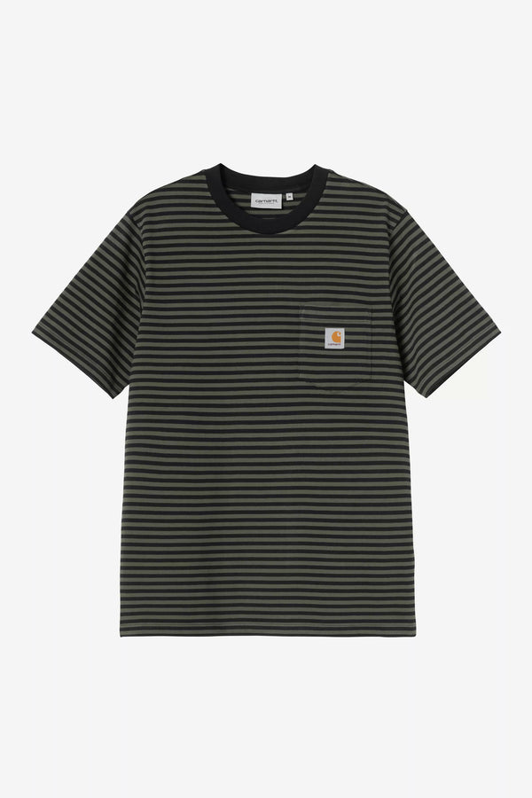 Carhartt WIP Verner Pocket Stripe T-Shirt Black/Opuntia