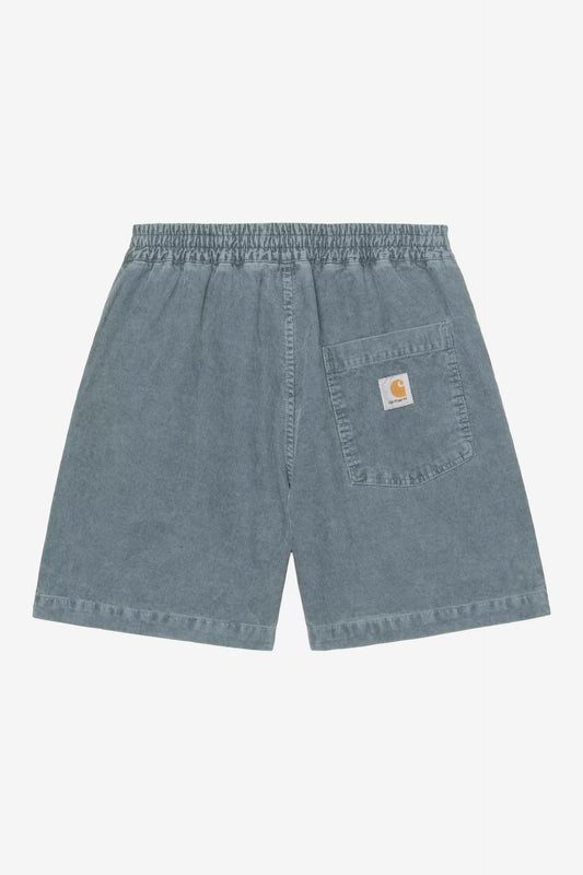 Carhartt WIP Reynold Cord Shorts Blue Dusky Washed