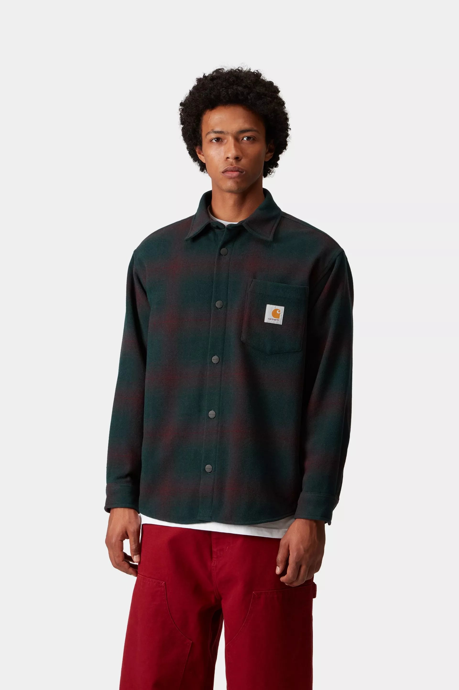 Carhartt WIP Brennan Wool Plaid Weave Shirt Jac Deep Lagoon