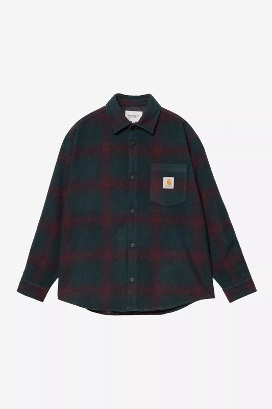 Carhartt WIP Brennan Wool Plaid Weave Shirt Jac Deep Lagoon