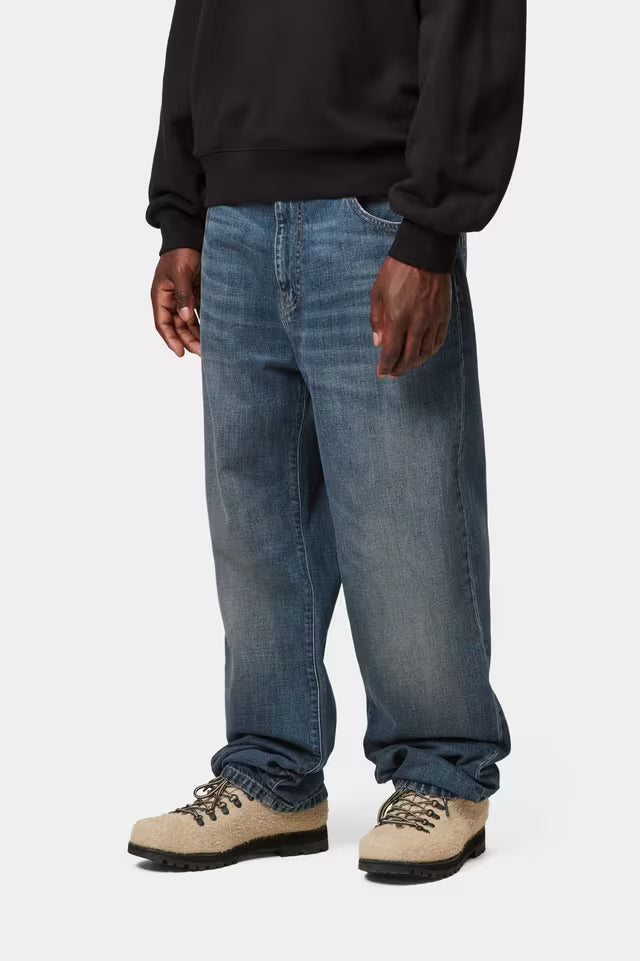 Carhartt WIP Aaron Pant Blue Dark Used Washed