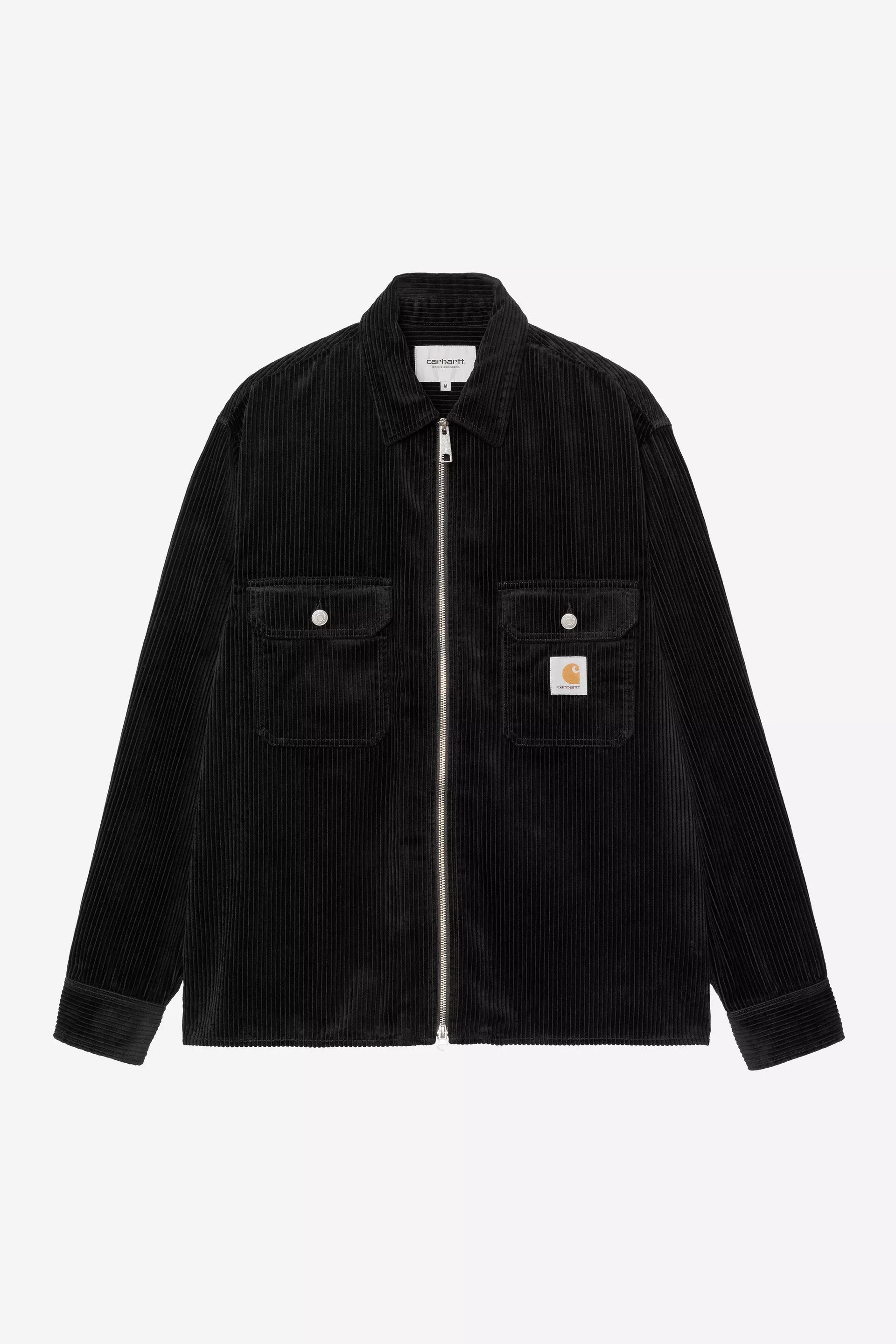 Carhartt WIP Corduroy Reynolds Zip Shirt Jac in black