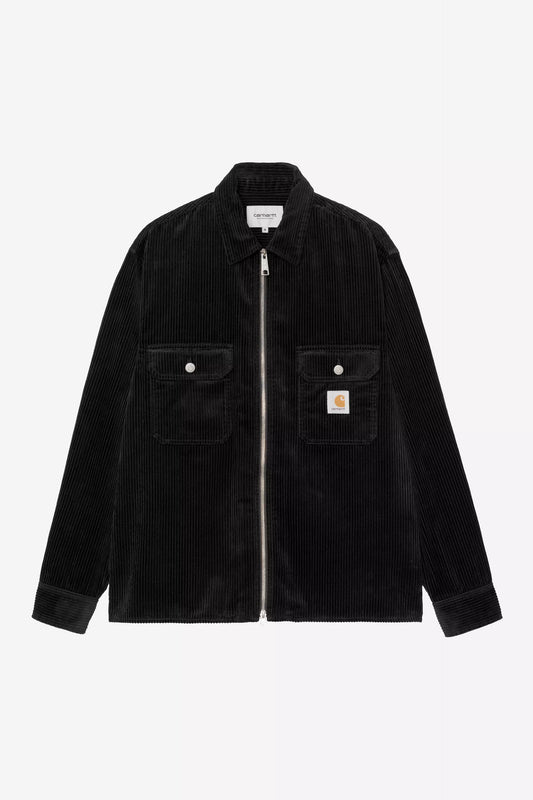 Carhartt WIP Corduroy Reynolds Zip Shirt Jac in black