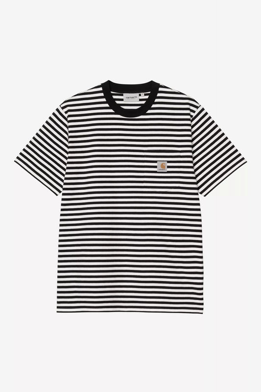 Carhartt WIP S/S Ezra Striped Pocket T-Shirt Black/Wax