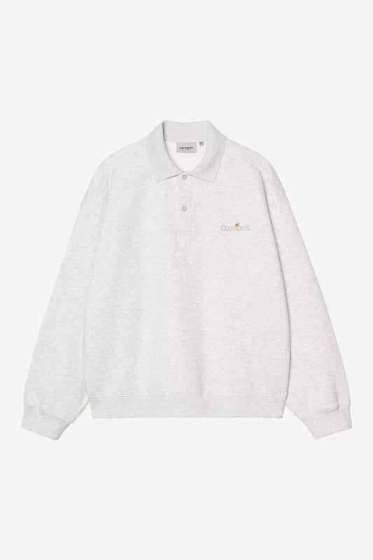 Carhartt WIP Label Polo Sweat Ash Heather