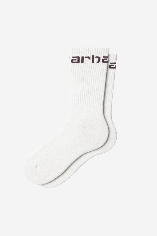Carhartt WIP Script Socks Ash Heather/Cozy Purple