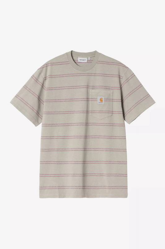 Carhartt WIP S/S Bert Striped Pocket T-Shirt Shady Green