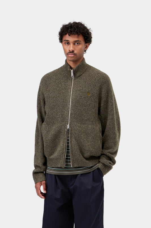 Carhartt WIP Curtis Sweater Zip Jacket Tangled Shungite