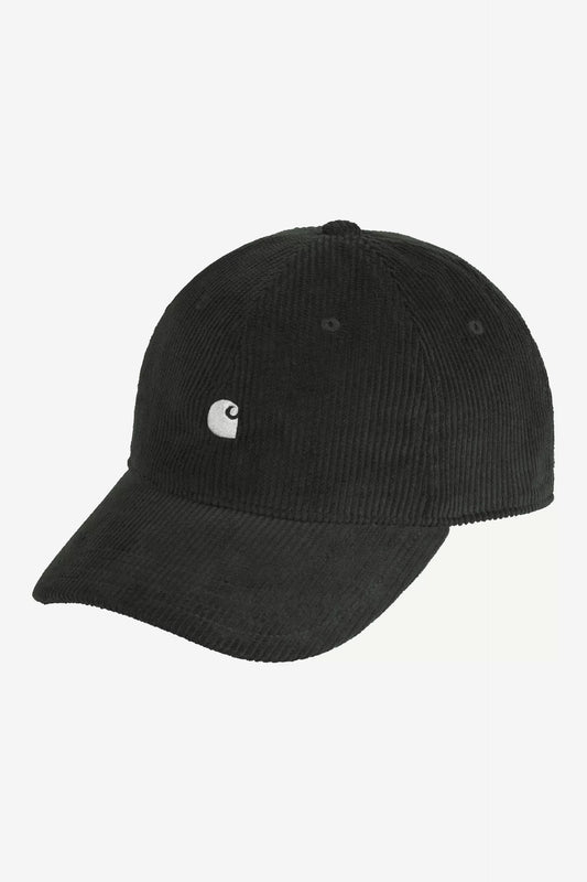 Carhartt WIP Harlem Corduroy Cap in Raven