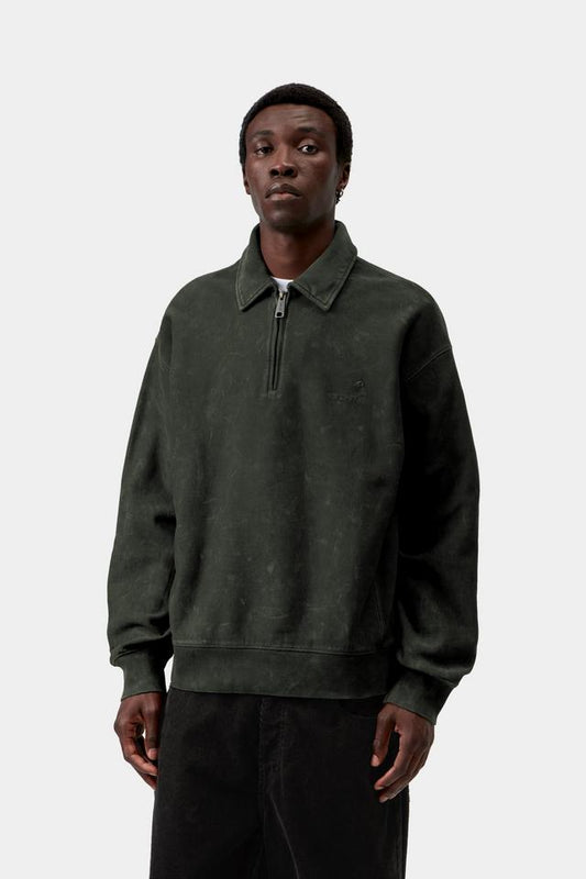 Carhartt WIP Lambert Polo Sweat Raven Moon Wash