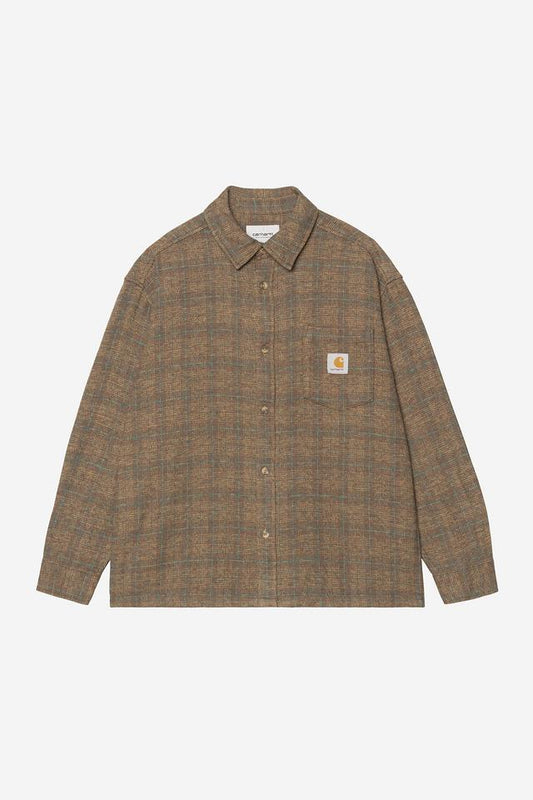 Carhartt WIP Bagley Check Shirt Hamilton Brown
