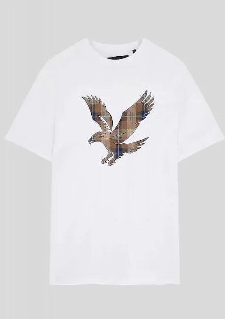 Lyle & Scott Tartan Eagle T-Shirt White