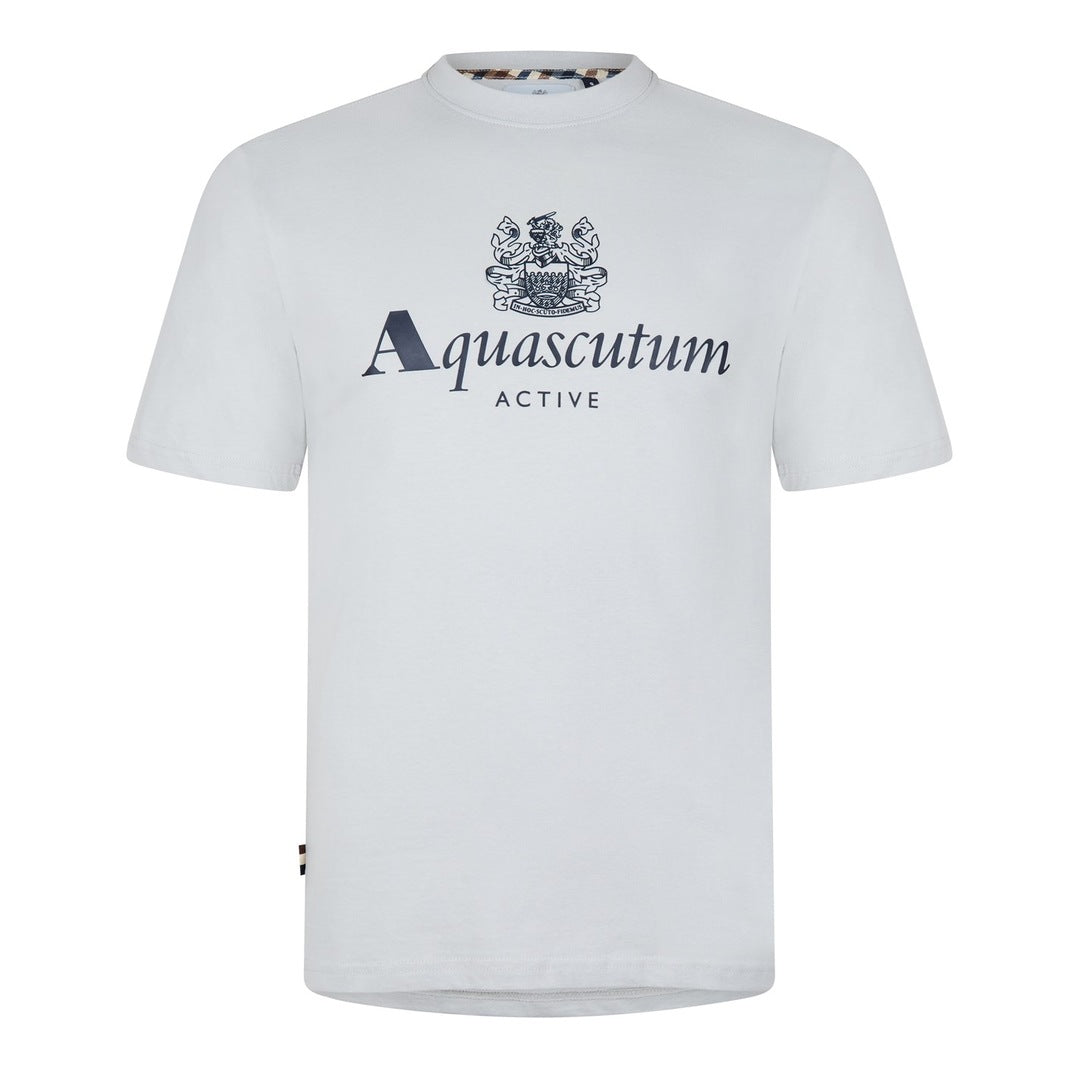 Aquascutum Active Big Logo T-Shirt Grey