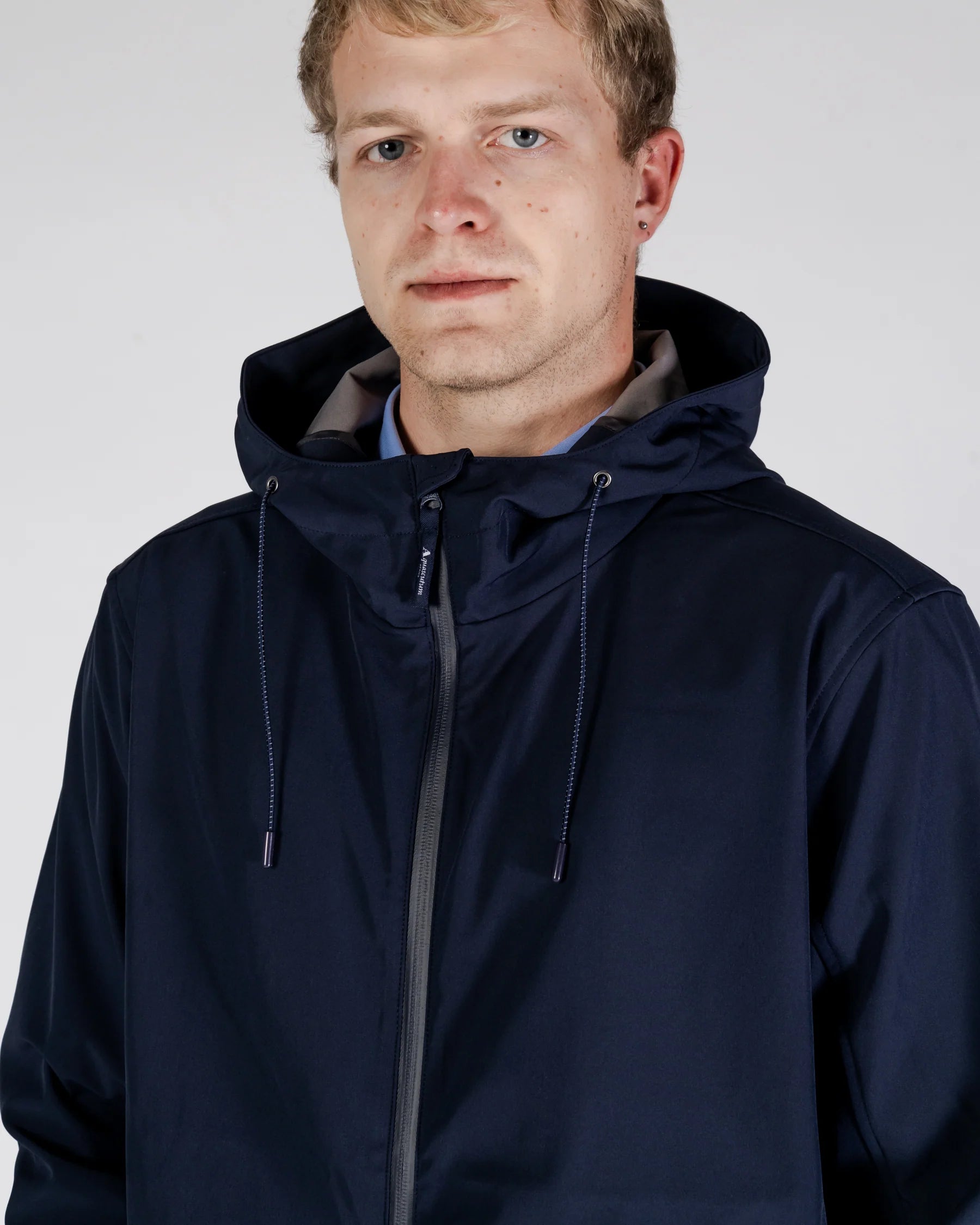 Aquascutum Active Shell Hybrid Hooded Jacket Navy