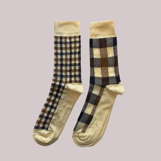 Aquascutum Iconic/Macro Check Twin Pack Socks