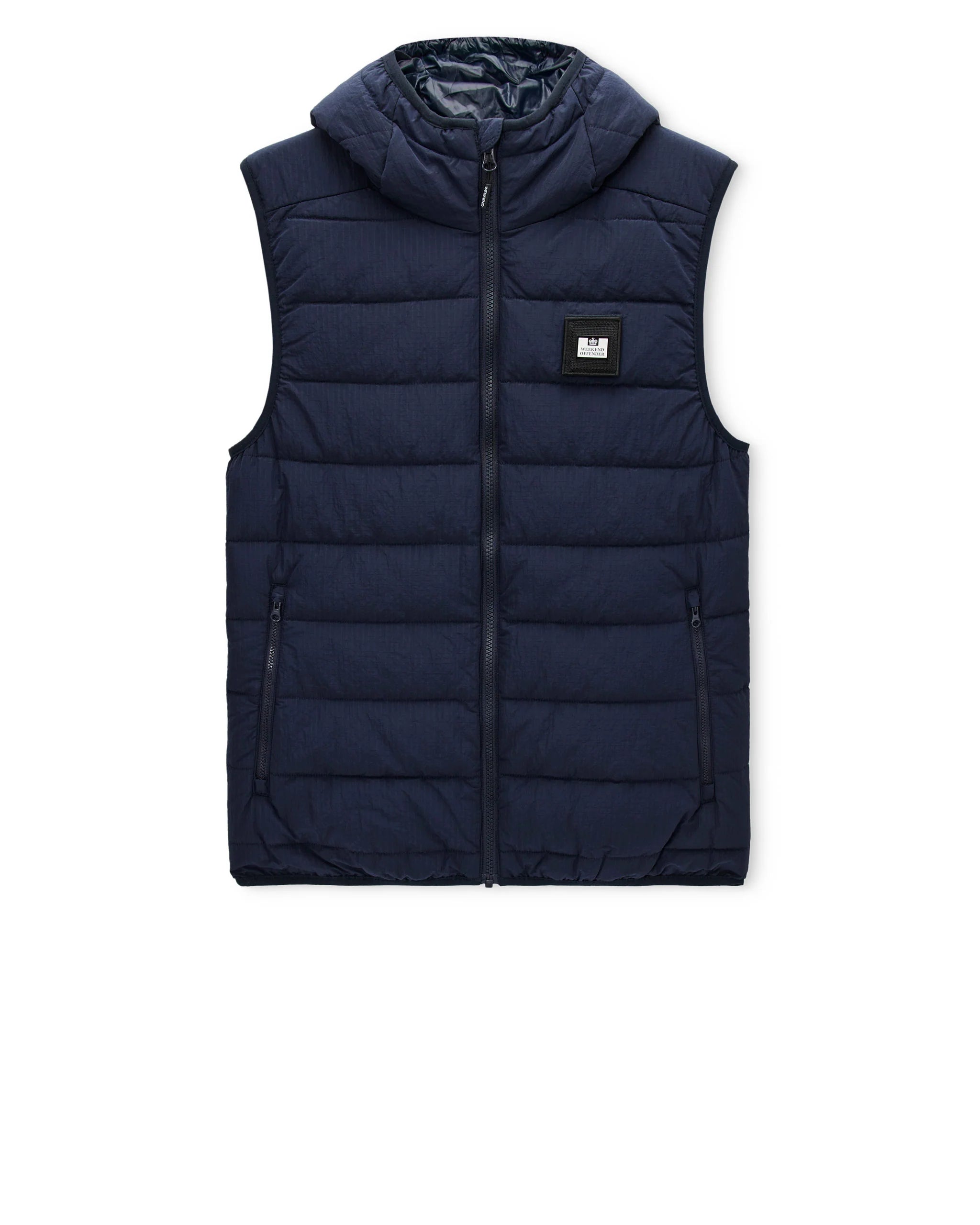 Weekend Offender Toronto Padded Hood Gilet Navy