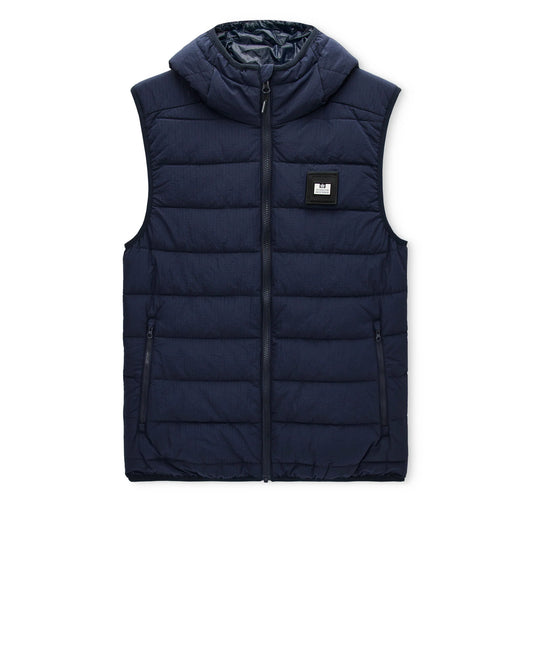 Weekend Offender Toronto Padded Hood Gilet Navy