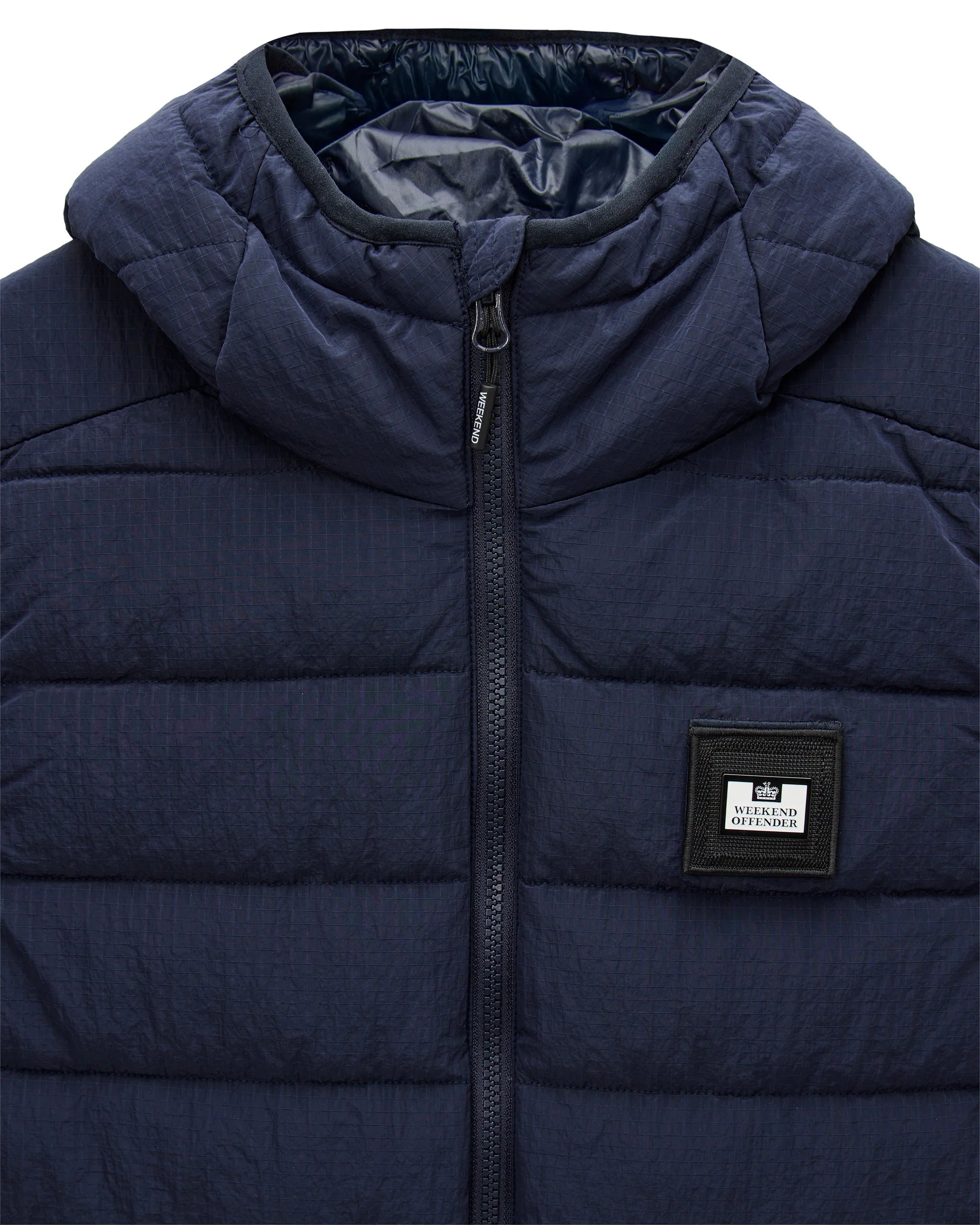 Weekend Offender Toronto Padded Hood Gilet Navy