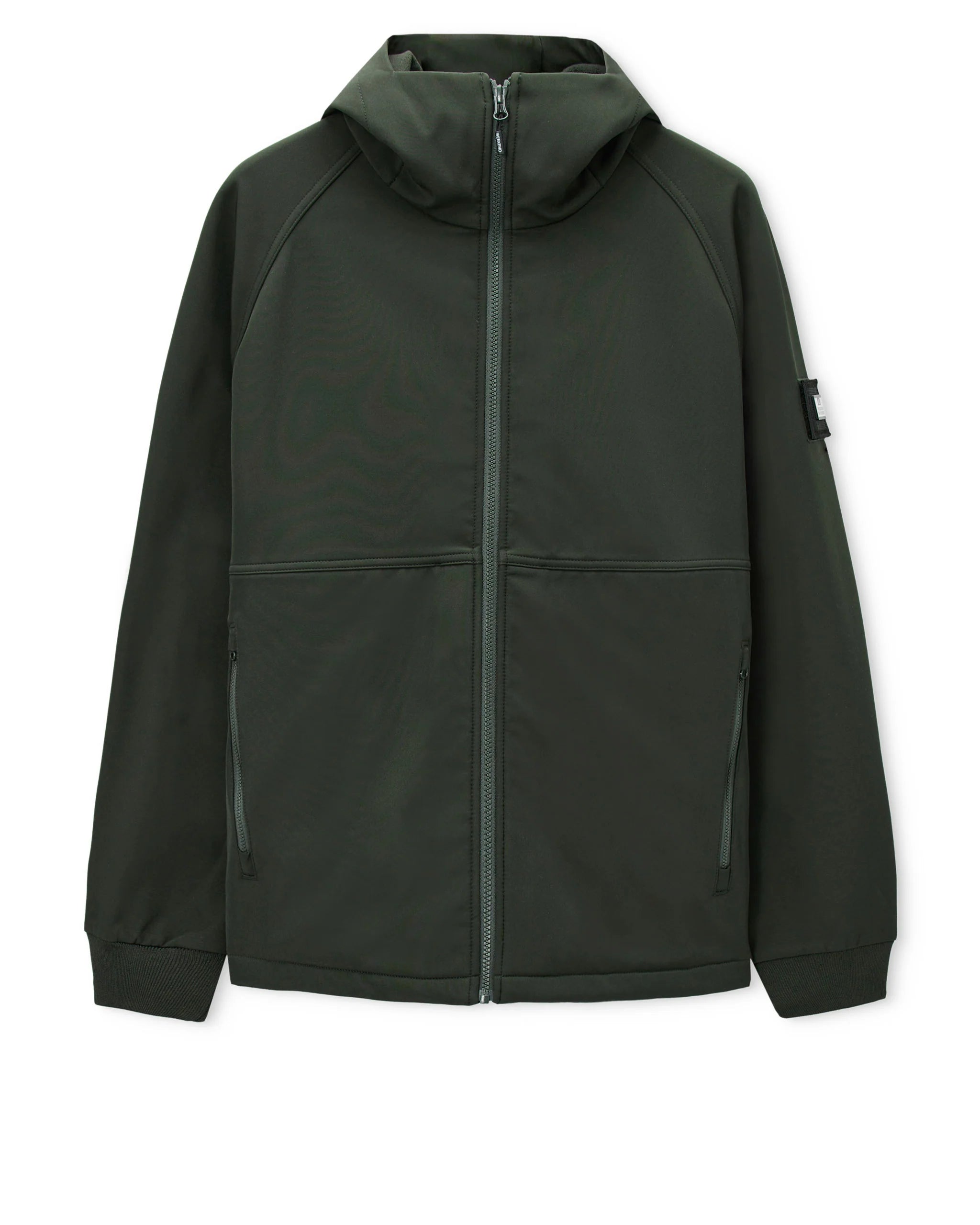 Weekend Offender Stipe Softshell Jacket Forest Green