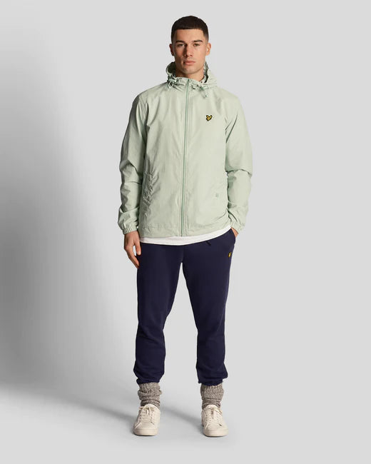 Lyle & Scott Zip Through Hooded Jacket Turquoise Shadow
