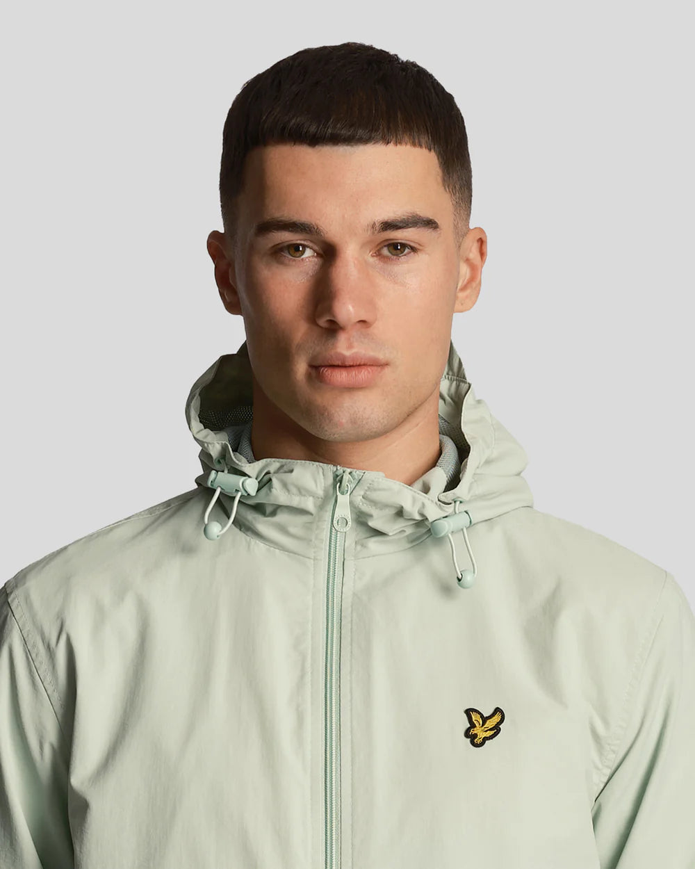 Lyle & Scott Zip Through Hooded Jacket Turquoise Shadow