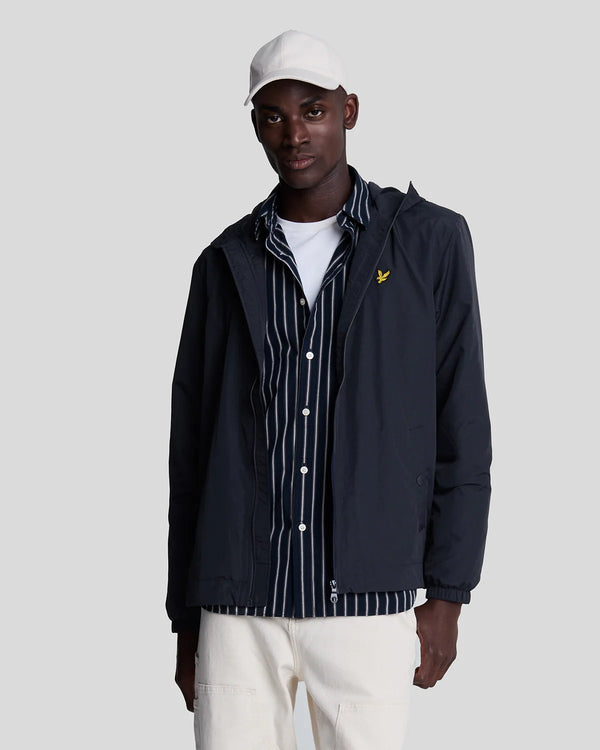 Lyle & Scott Zip Through Hooded Jacket Dark Navy