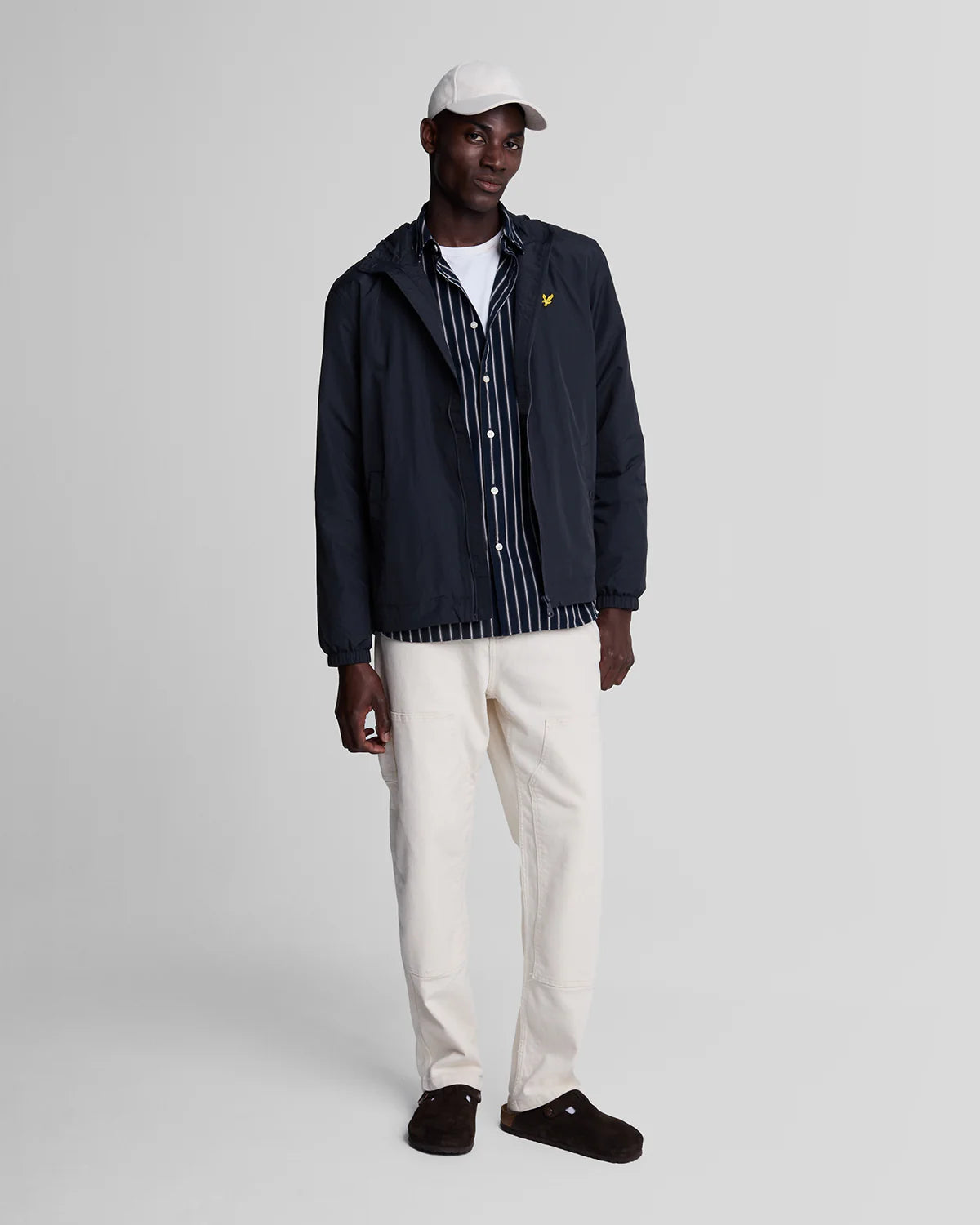 Lyle & Scott Zip Through Hooded Jacket Dark Navy