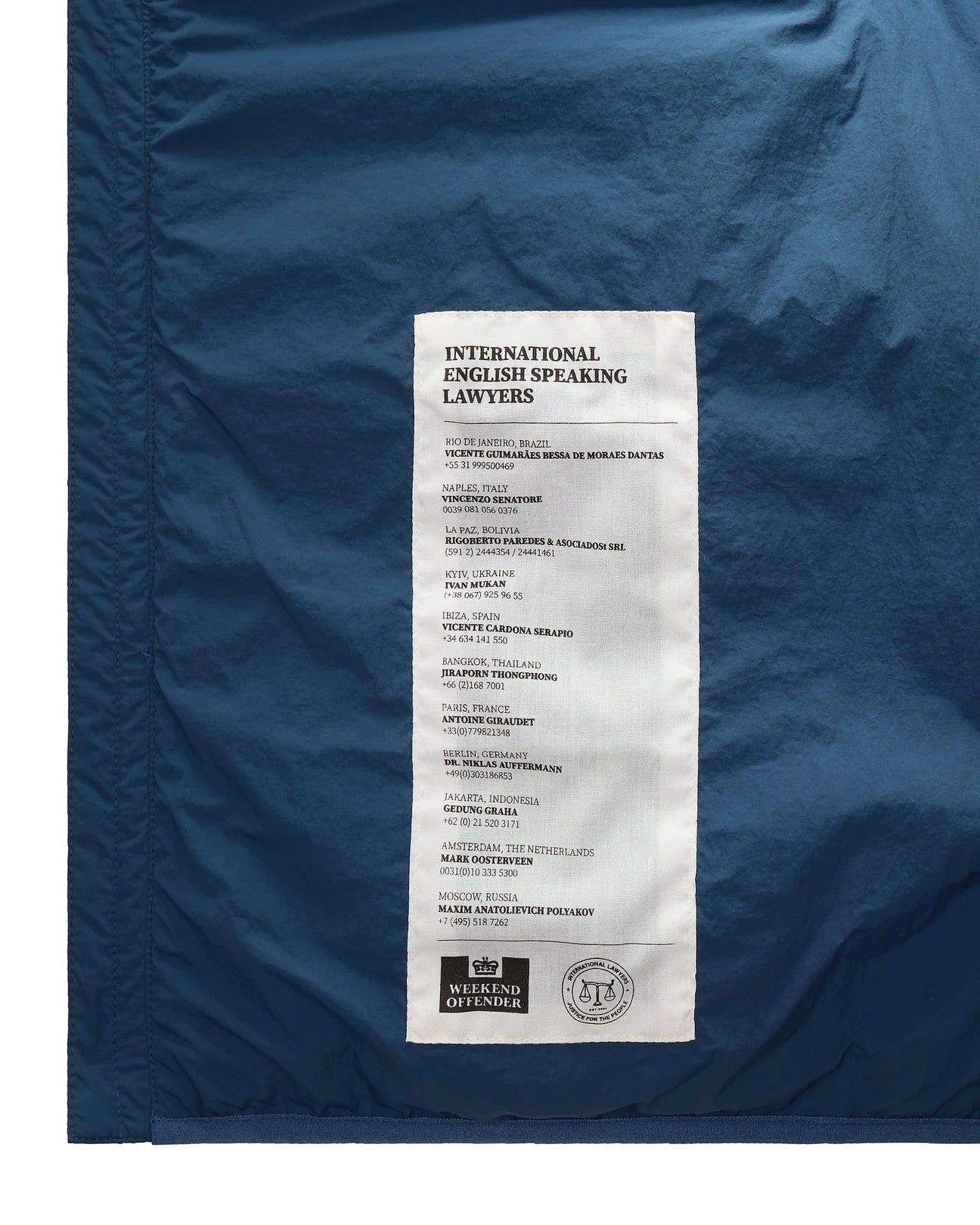 Weekend Offender Gacha Padded Gilet Juniper Blue