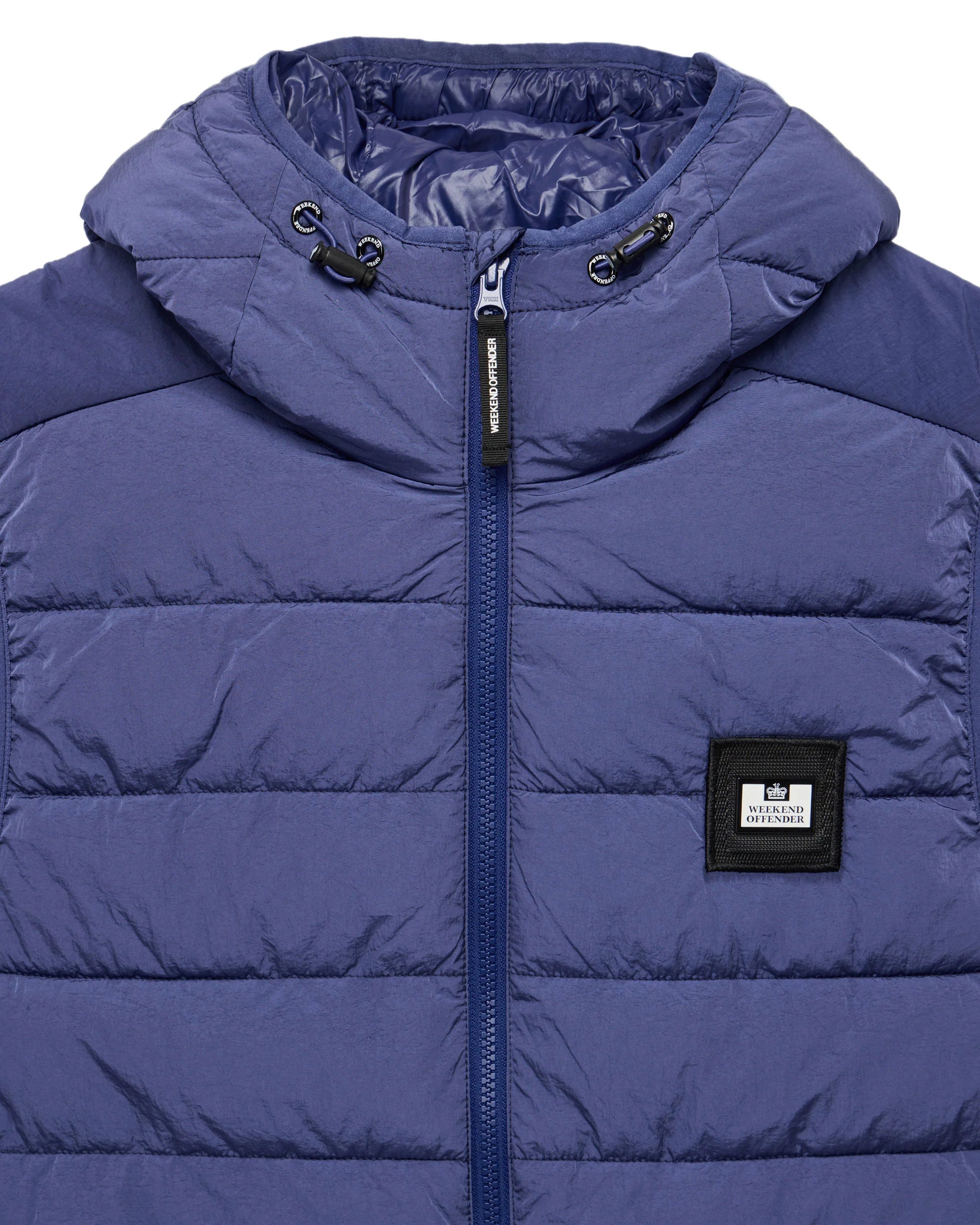 Weekend Offender Toronto Hooded Gilet in Bright Navy
