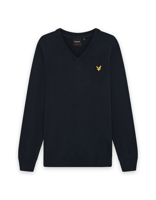 Lyle & Scott Knitted V-Neck Jumper Dark Navy