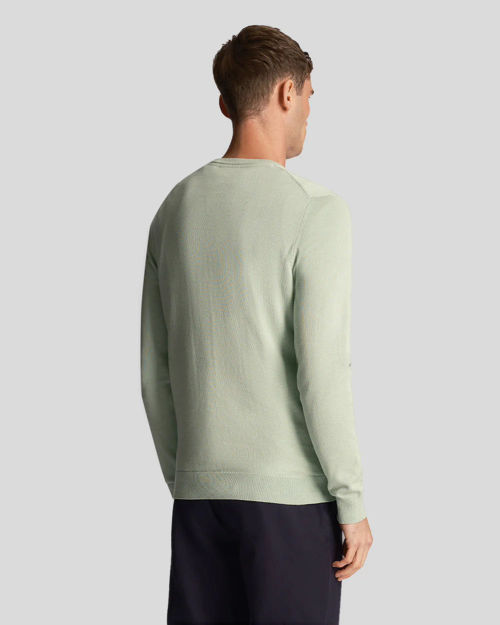 Lyle & Scott Cotton Crew Neck Jumper Turquoise Shadow