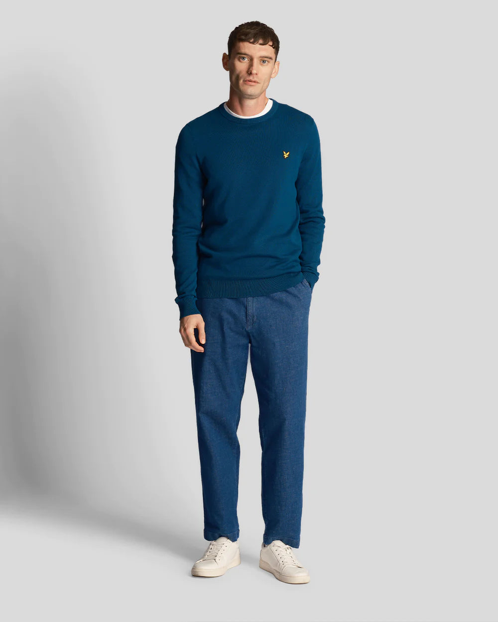Lyle & Scott Cotton Crew Neck Jumper Apres Navy