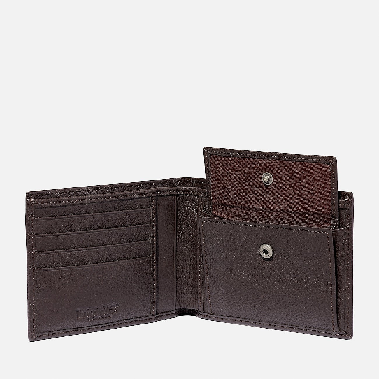 Timberland Kennebunk Bifold Leather Wallet With Coin Pocket Brown