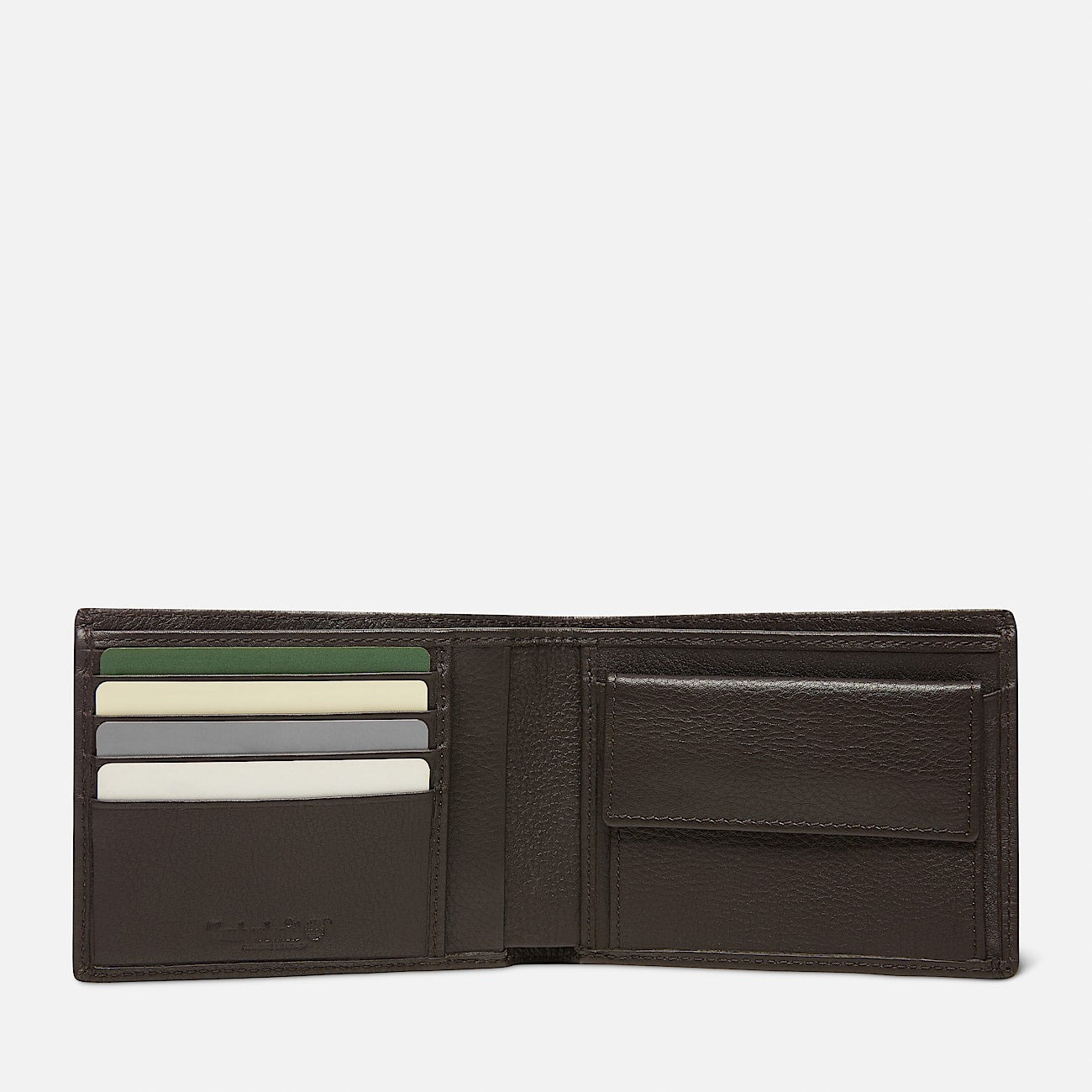 Timberland Kennebunk Bifold Leather Wallet With Coin Pocket Brown