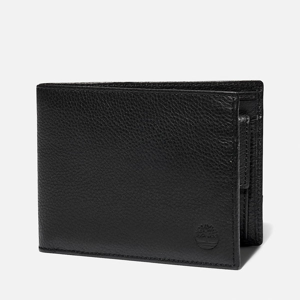 Timberland Kennebunk Bifold Leather Wallet With Coin Pocket Black
