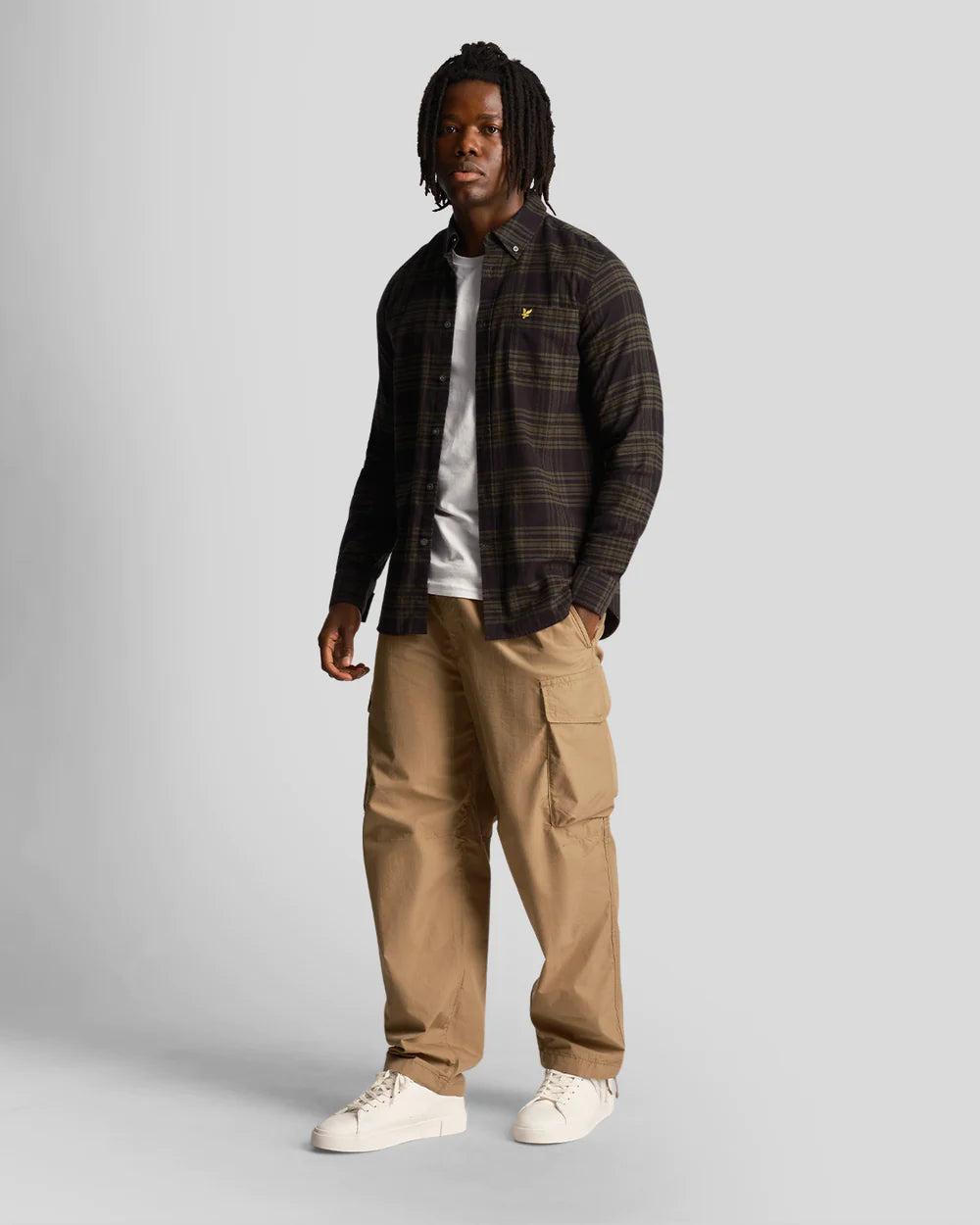 Lyle & Scott Check Flannel Shirt Mountain Moss