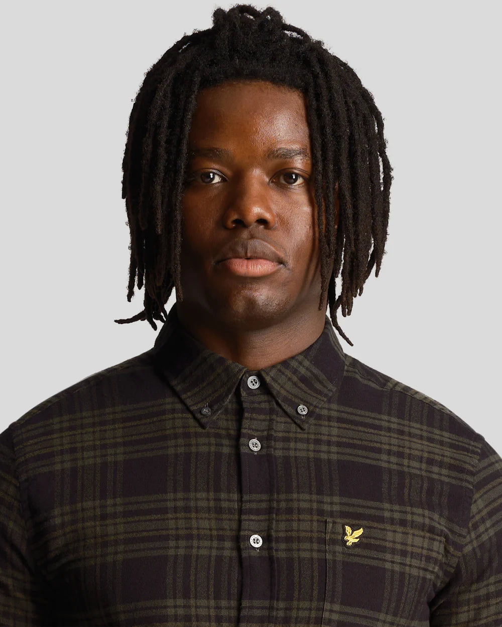 Lyle & Scott Check Flannel Shirt Mountain Moss