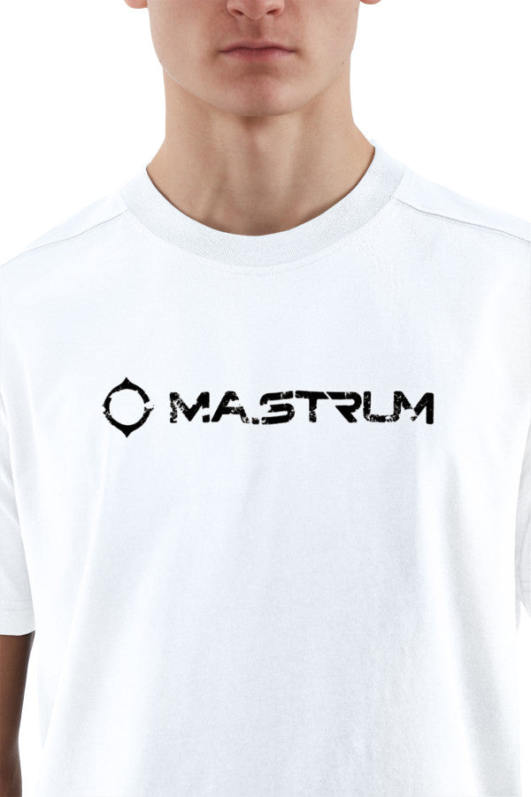 Ma.Strum SS Cracked Logo Tee Optic White