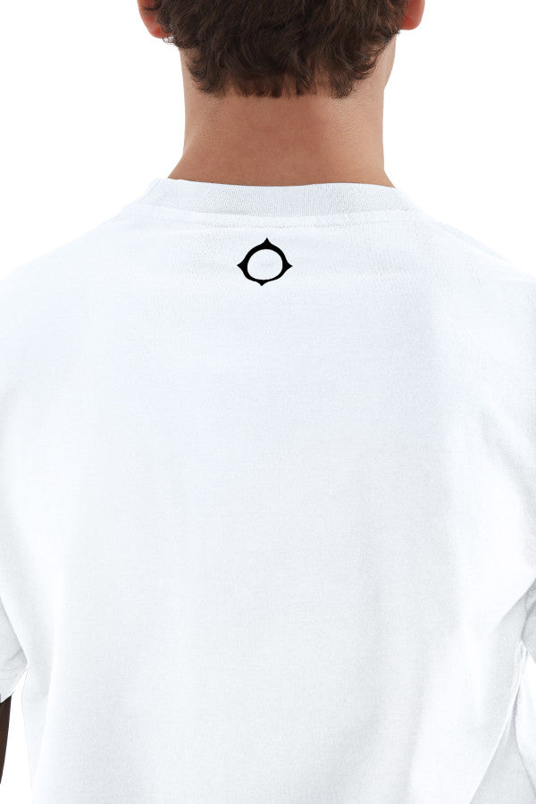 Ma.Strum SS Cracked Logo Tee Optic White