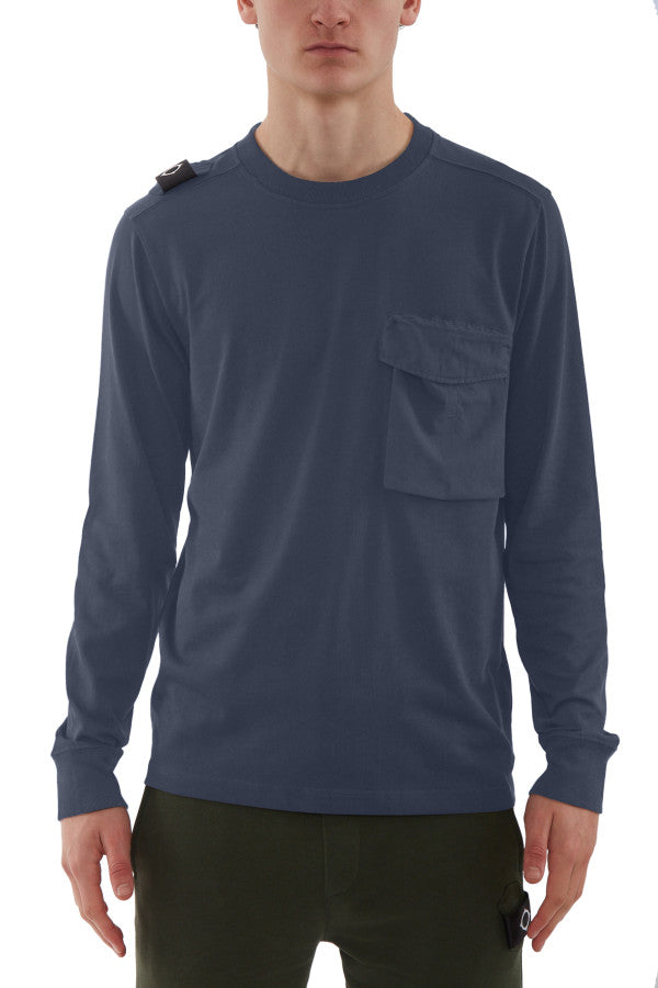Ma.Strum LS Cargo Pocket Tee Ink Navy