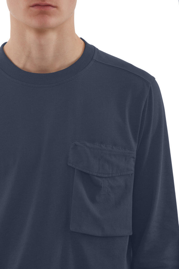 Ma.Strum LS Cargo Pocket Tee Ink Navy