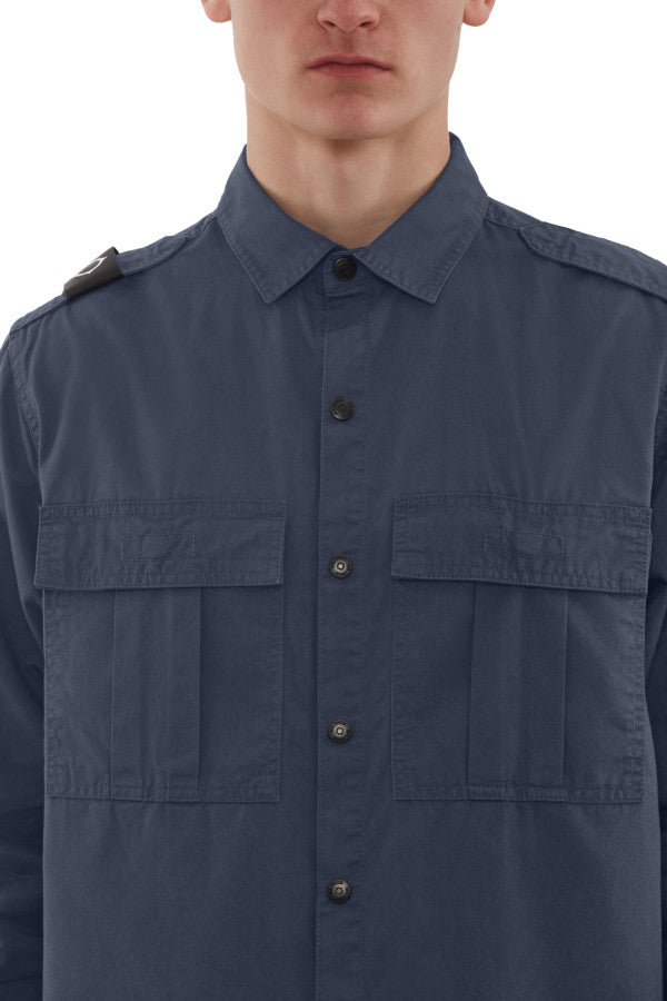 Patch Pocket Parade Overshirt Ink Navy – Inocencia
