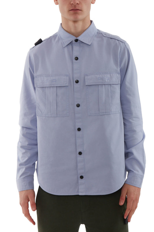 Ma.Strum Patch Pocket Parade Overshirt Lavender