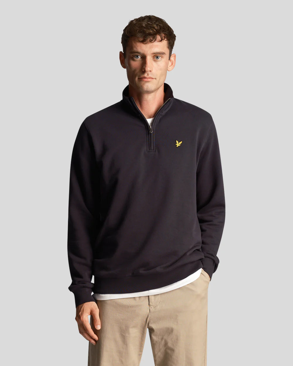 Lyle & Scott Quarter Zip Sweat Dark Navy