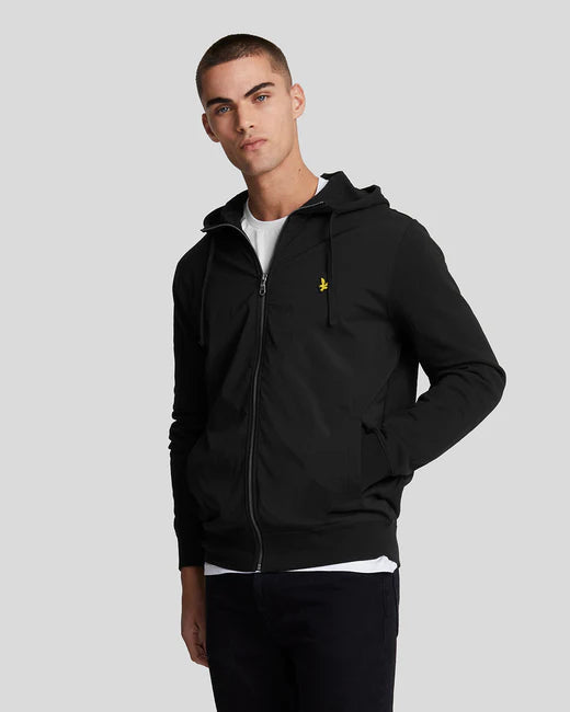 Lyle & Scott Hybrid Zip Hoodie Jet Black