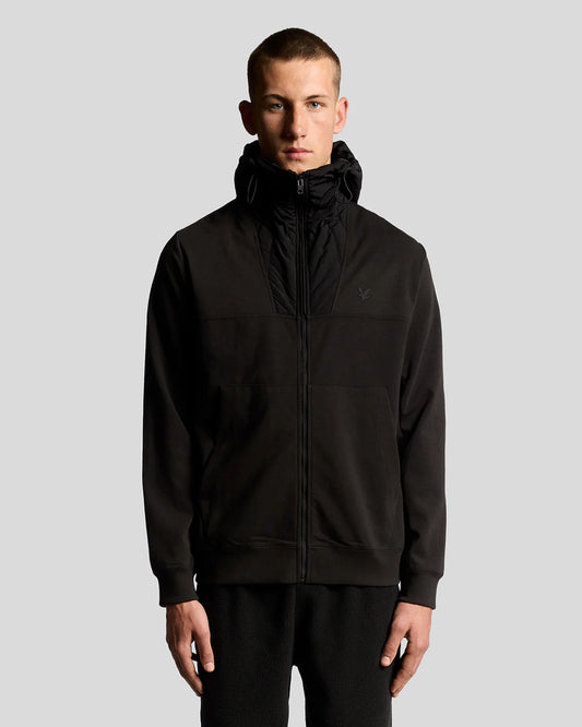 Lyle & Scott Panelled Hybrid Jacket Black Ice