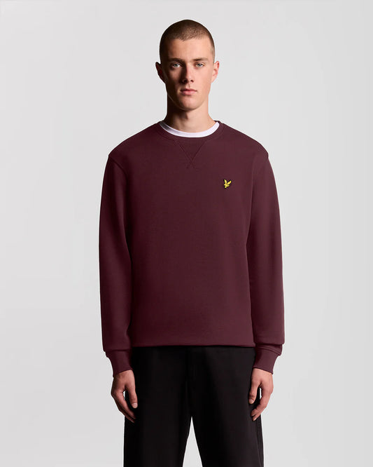 Lyle & Scott Crew Neck Sweat Burgundy